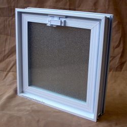 Műanyag üvegtégla ablak 38,5x38,5x8 cm méretű